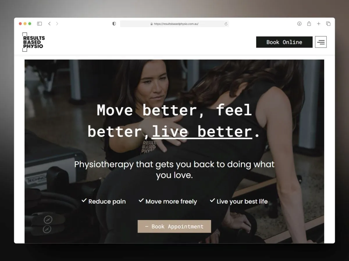 Results Based Physiotherapy website
