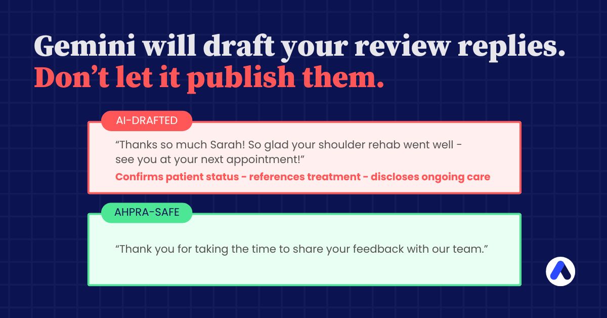 Gemini will draft your review replies. Don’t let it publish them.